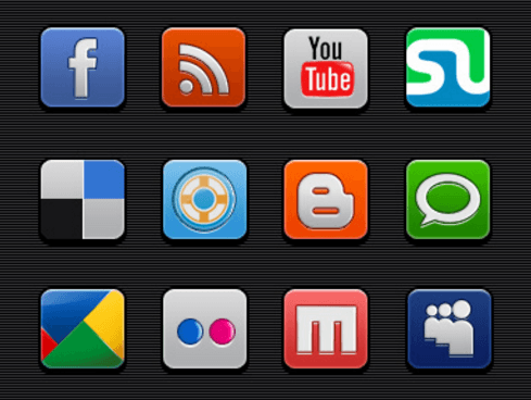 Free Social Media Icons Includes PSDs