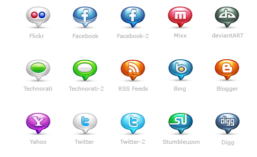 Social Media Bubblicons