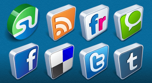 Vector 3D Social Icons