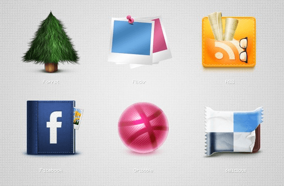 detailed social media icons