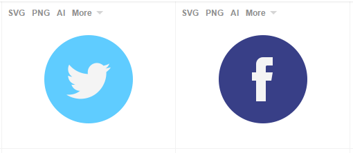 social media icons set