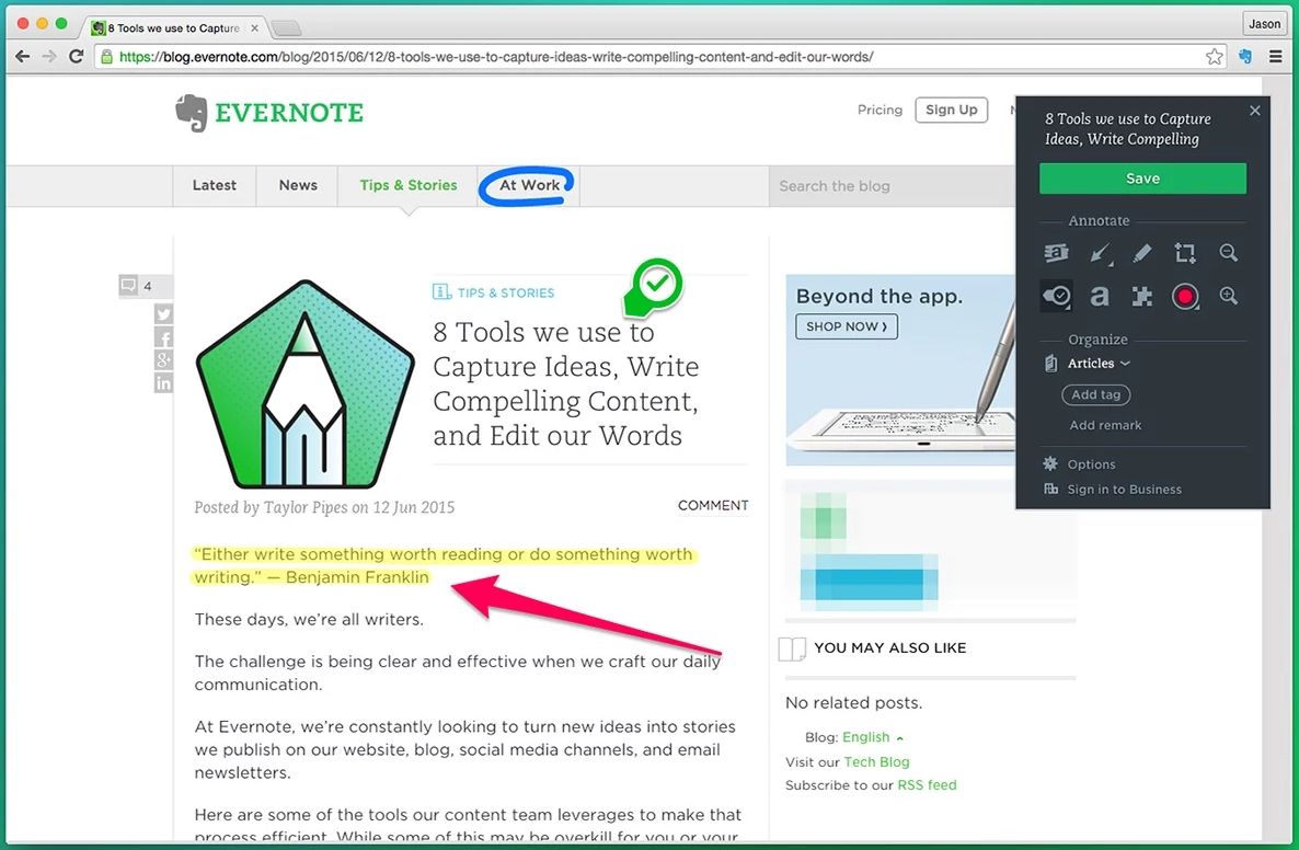 evernote web clipper