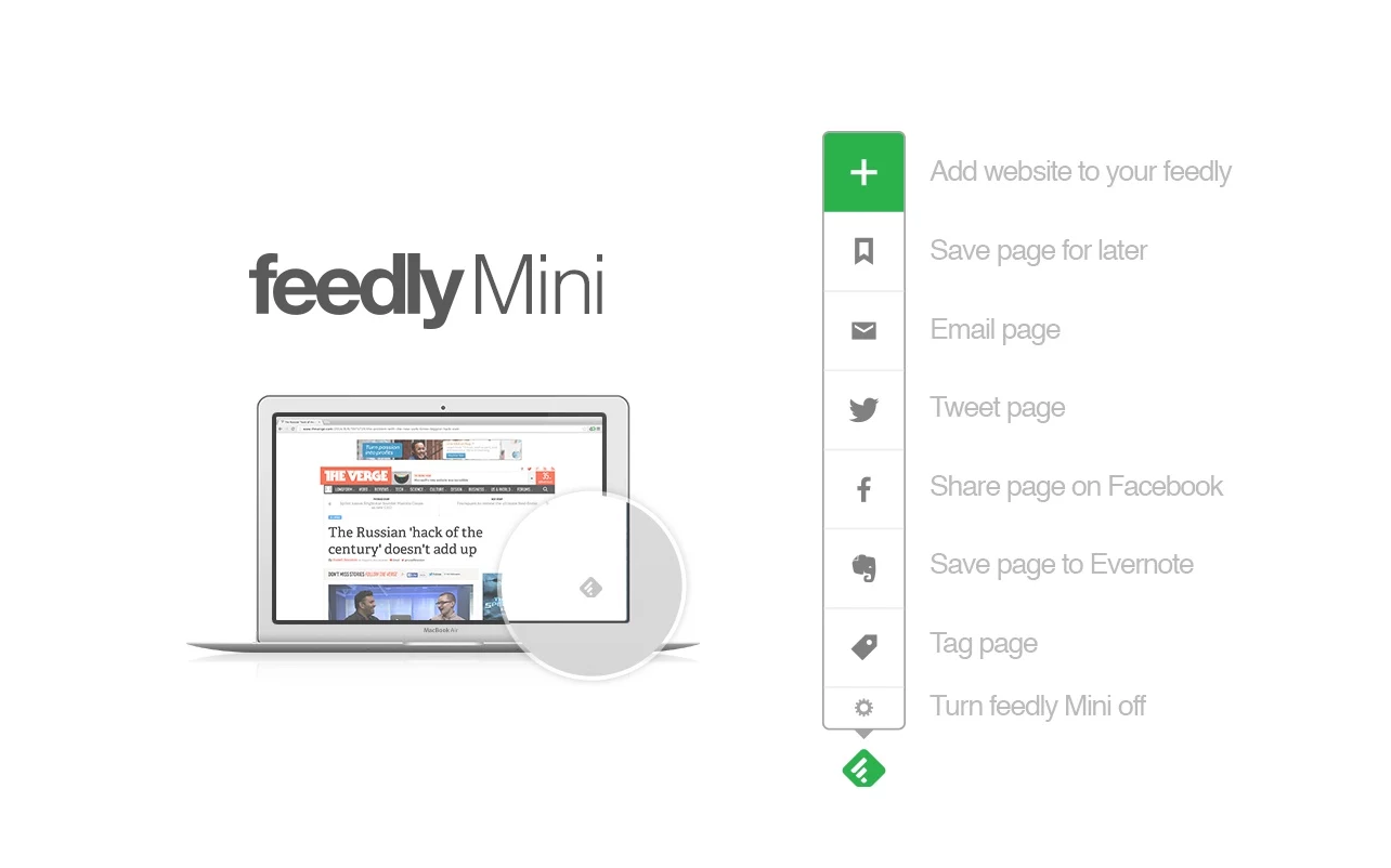 feedly mini extension